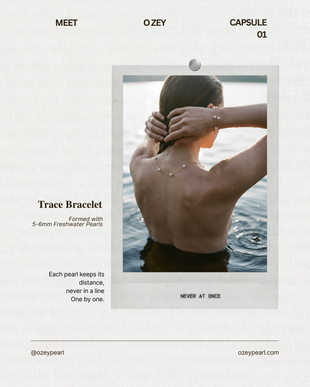 Trace Pearl | Station Bracelet