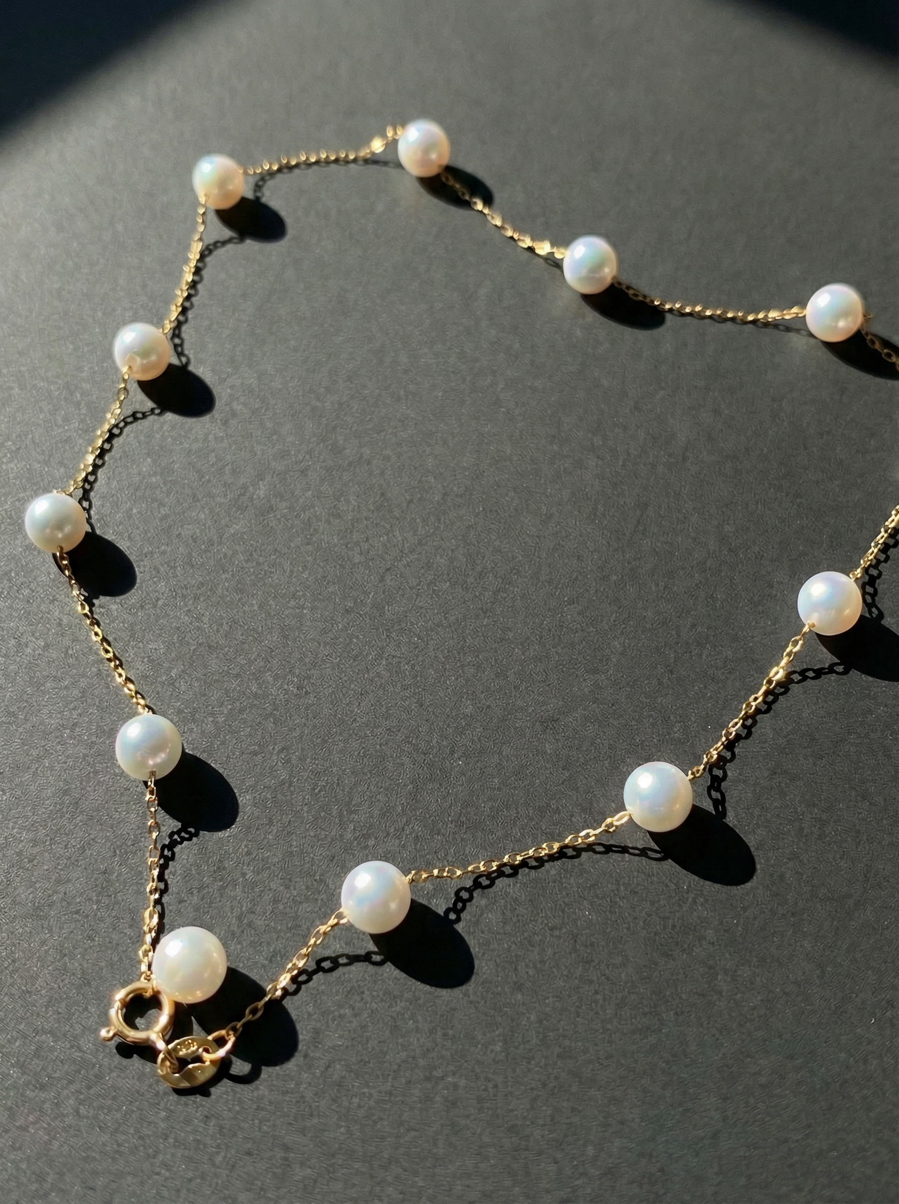 Trace Pearl | Station Necklace